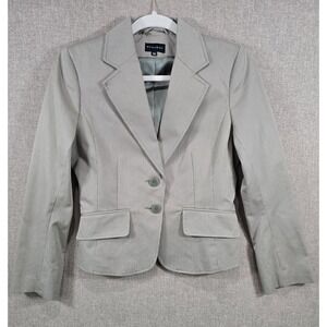 Project Giacca Women Sage Green Pinstripe Cotton Blazer Jacket Size 40 IT